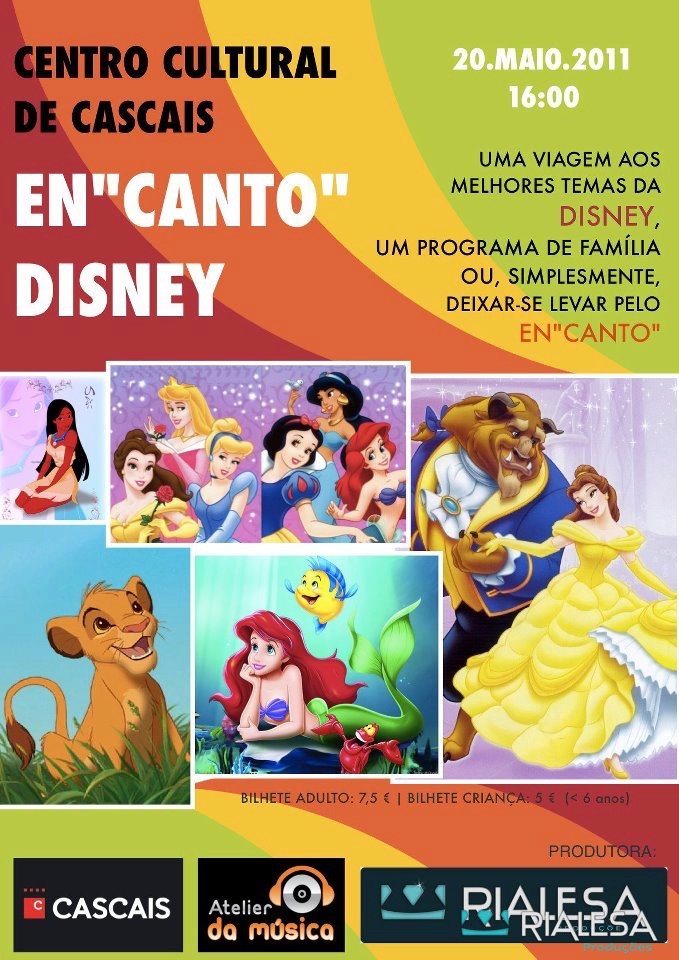 Cartaz do musical En“canto” Disney no Centro Cultural de Cascais